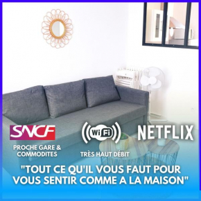 Netflix I Molotov I Lit 160x200 I Proche Gare et Centre ville I 39m2 I WIFI